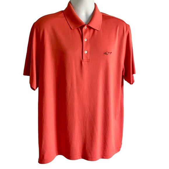 Greg Norman for Tasso Elba Five Iron Orange Polo Shirt with Play Dry Men's Large - Picture 2 of 8